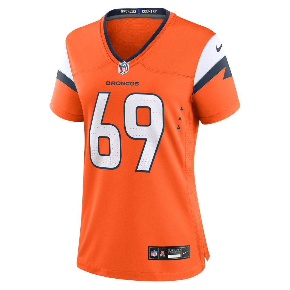 Women's Denver Broncos Mike McGlinchey Nike  Orange Team Game Jersey - Image 3