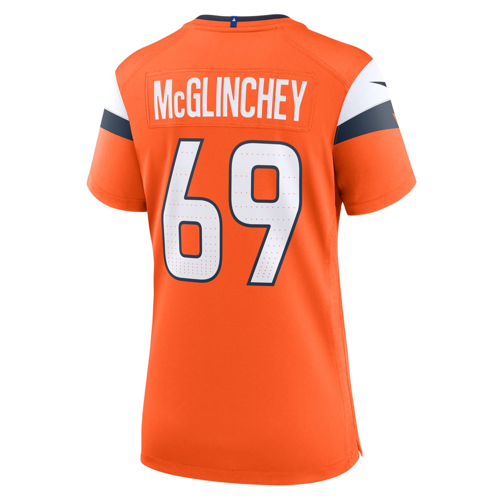 Women's Denver Broncos Mike McGlinchey Nike  Orange Team Game Jersey - Image 4