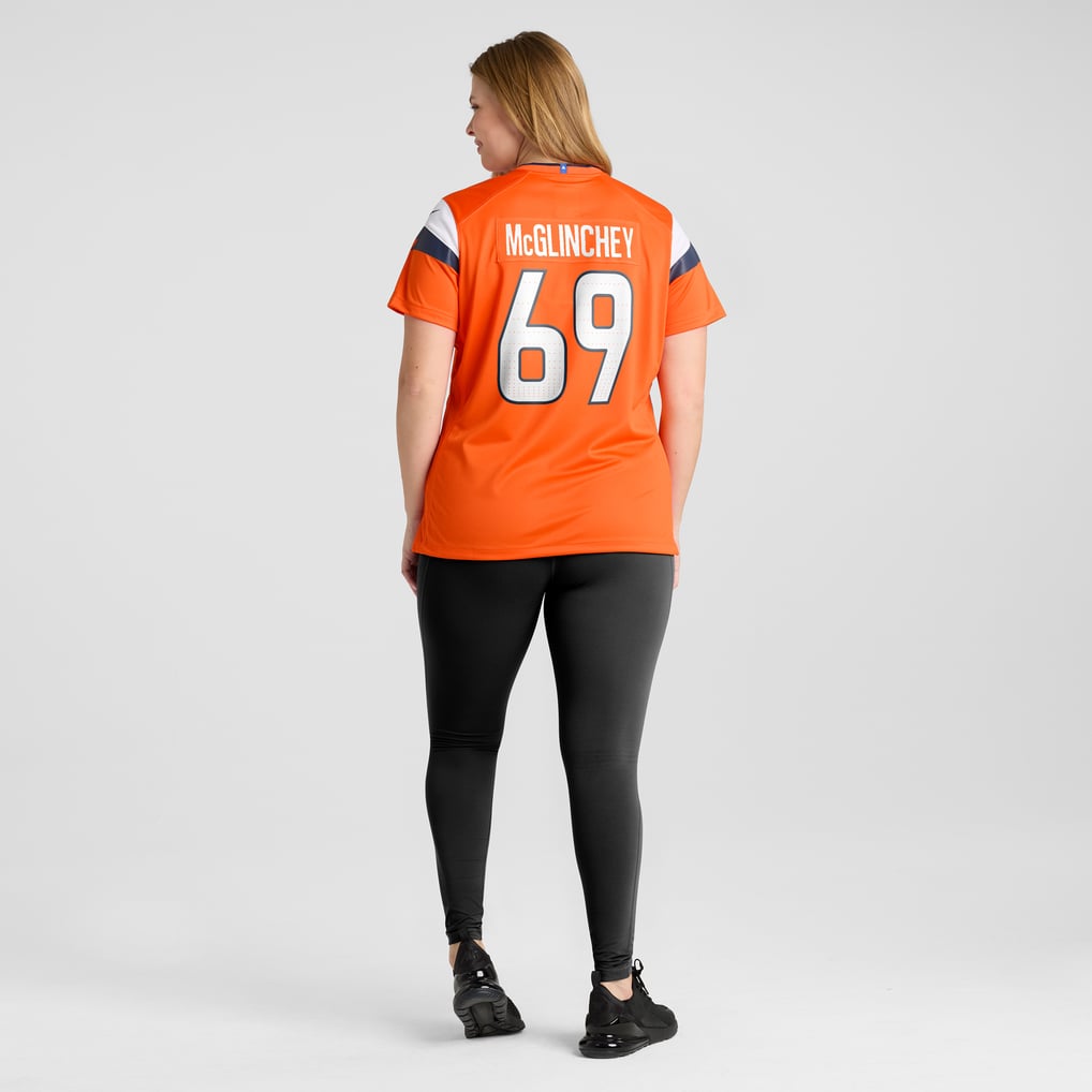 Women's Denver Broncos Mike McGlinchey Nike  Orange Team Game Jersey - Image 8