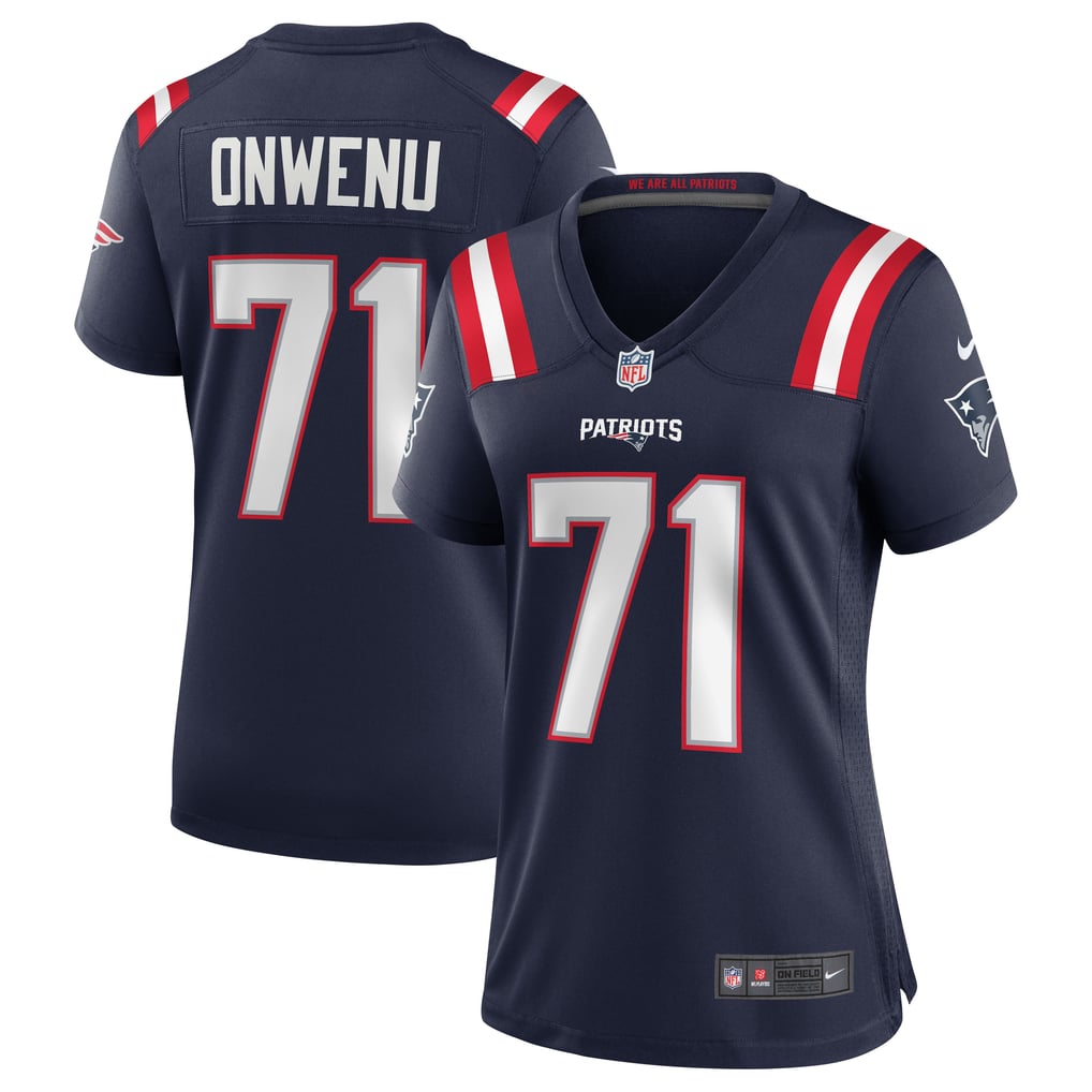 Women's New England Patriots Mike Onwenu Nike Navy Game Jersey - Image 2