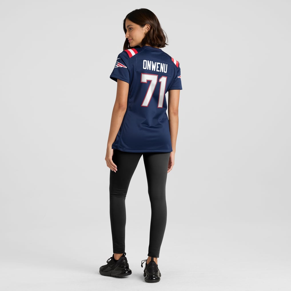 Women's New England Patriots Mike Onwenu Nike Navy Game Jersey - Image 6