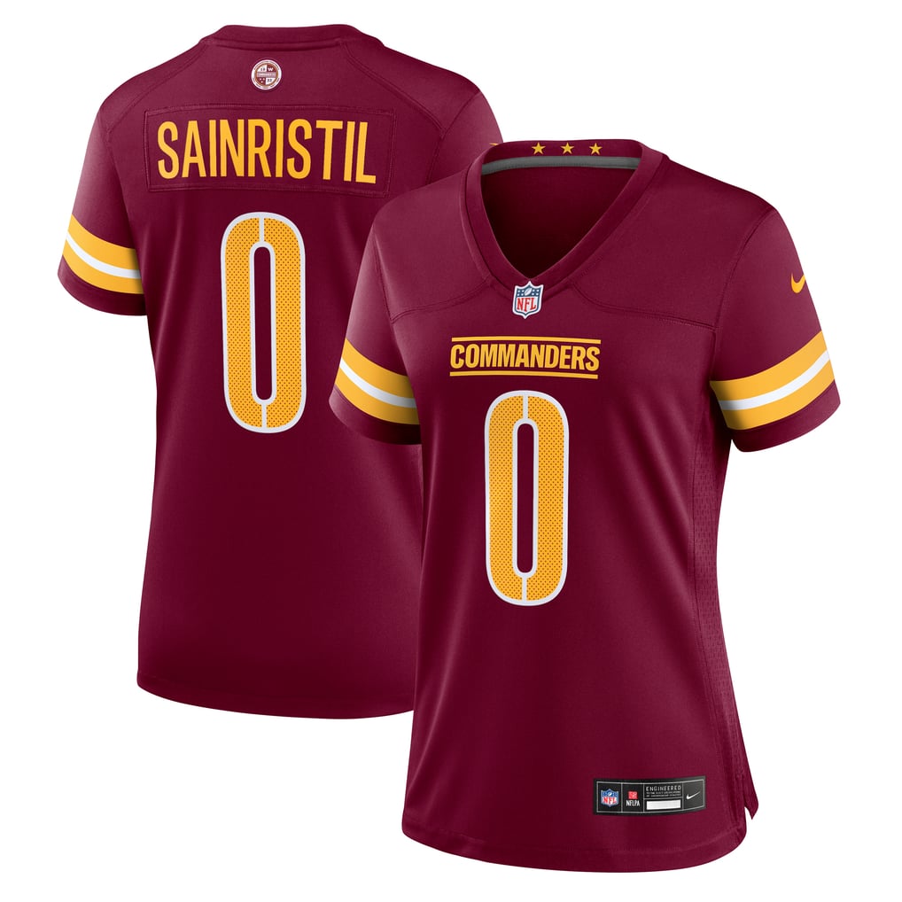 Women's Washington Commanders Mike Sainristil Nike  Burgundy Team Game Jersey - Image 2