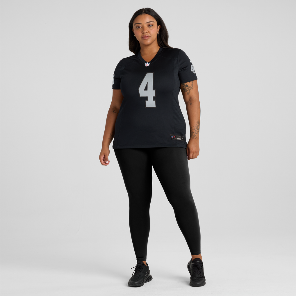 Women's Las Vegas Raiders Mike Washington Jr. Nike Black Team Game Jersey - Image 5
