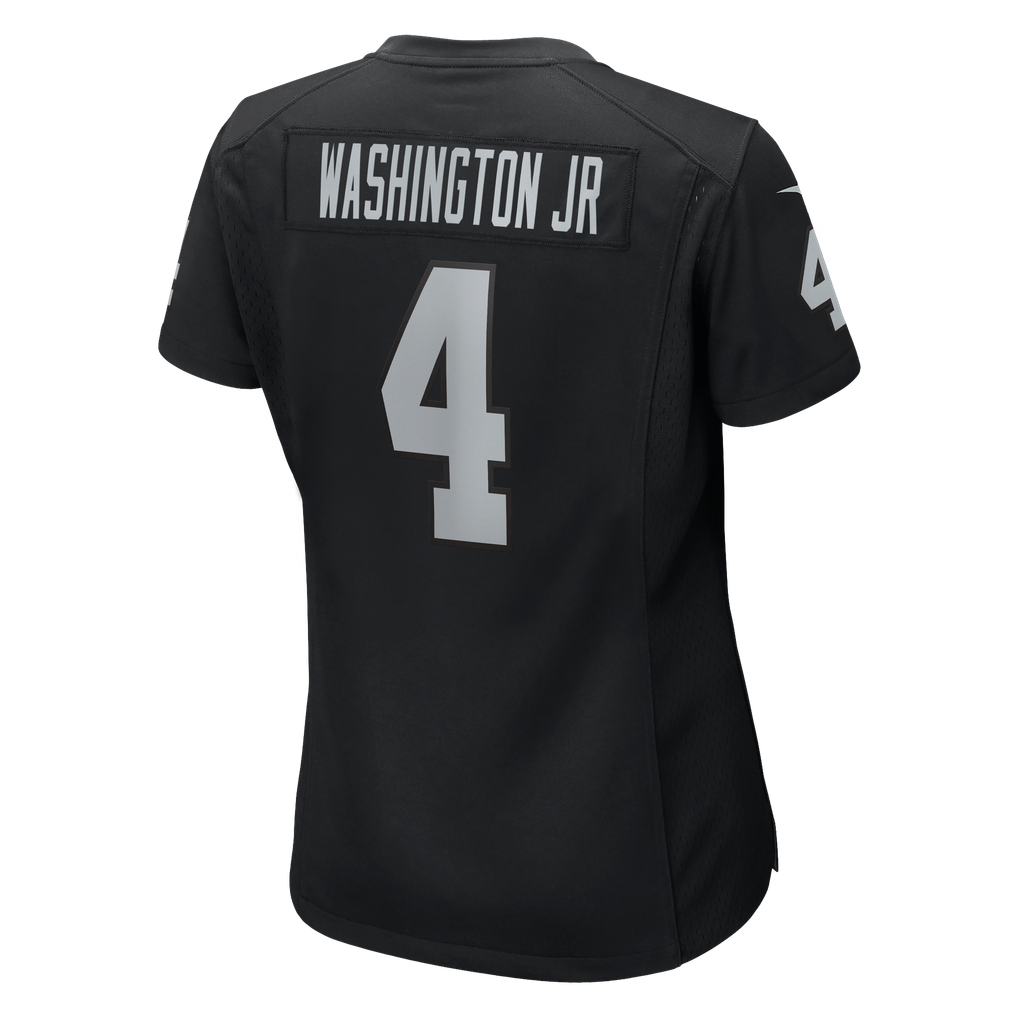 Women's Las Vegas Raiders Mike Washington Jr. Nike Black Team Game Jersey - Image 8