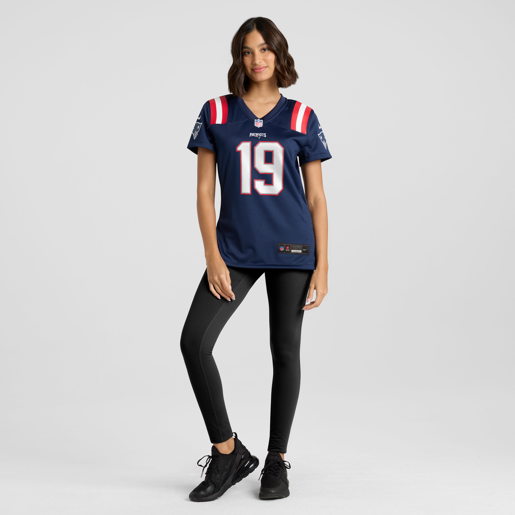 Women's New England Patriots Mitch Wishnowsky Nike Navy Team Game Jersey - Image 3
