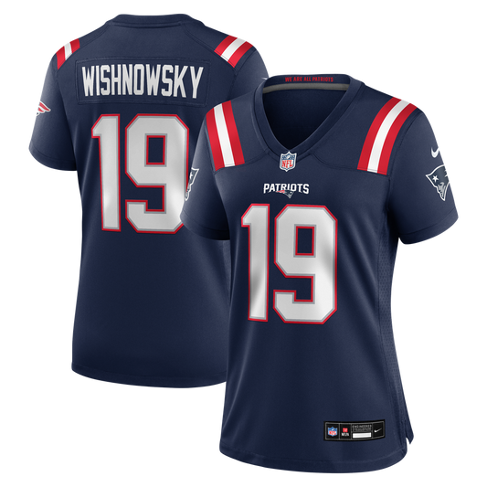 Women's New England Patriots Mitch Wishnowsky Nike Navy Team Game Jersey - Image 1