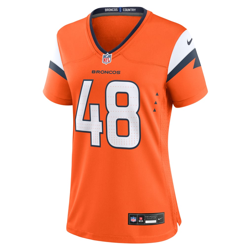 Women's Denver Broncos Mitchell Fraboni Nike  Orange Team Game Jersey - Image 3