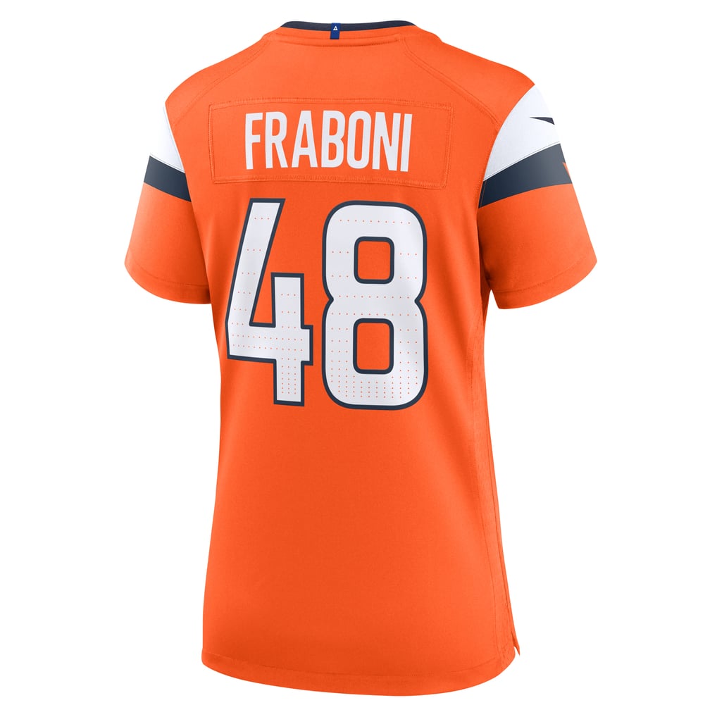 Women's Denver Broncos Mitchell Fraboni Nike  Orange Team Game Jersey - Image 4