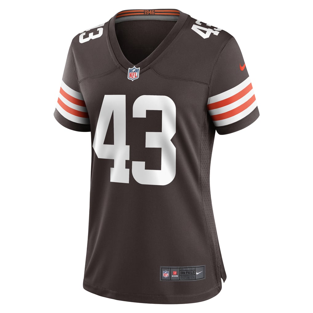 Women's Cleveland Browns Mohamoud Diabate Nike Brown Team Game Jersey - Image 3