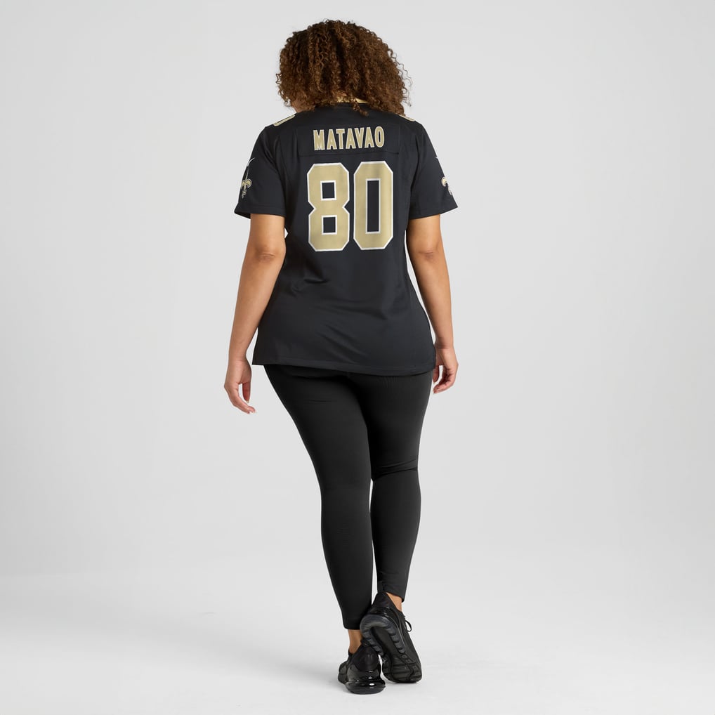 Women's New Orleans Saints Moliki Matavao Nike  Black Team Game Jersey - Image 8