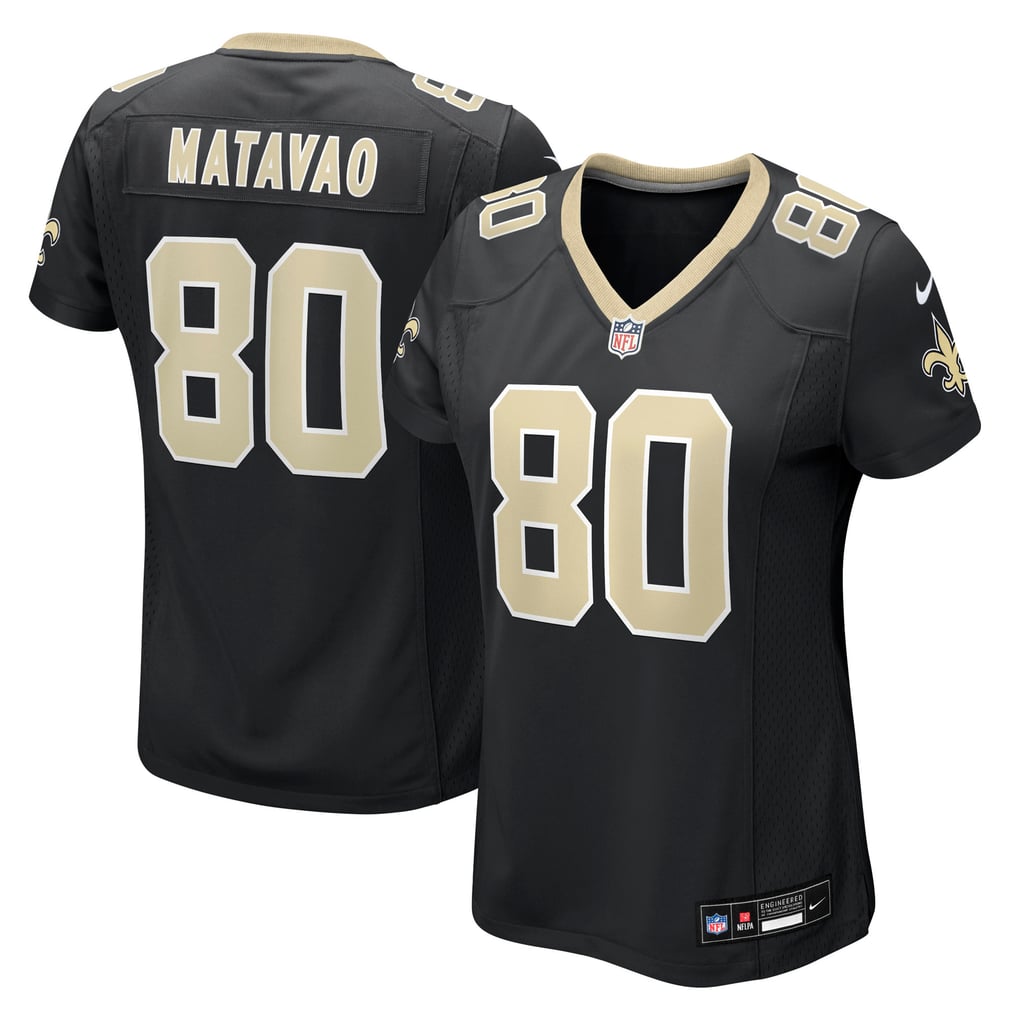 Women's New Orleans Saints Moliki Matavao Nike  Black Team Game Jersey - Image 1
