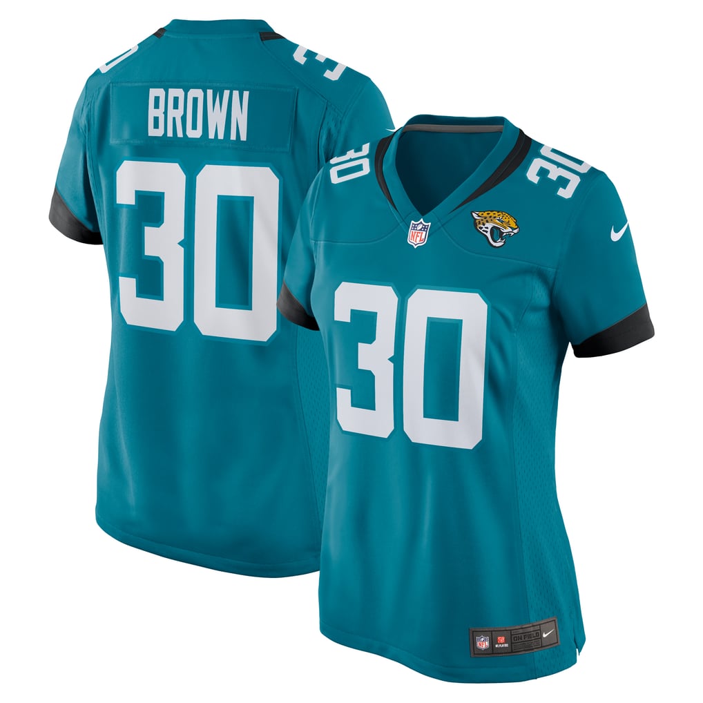 Women's Jacksonville Jaguars Montaric Brown Nike Teal Game Player Jersey - Image 2