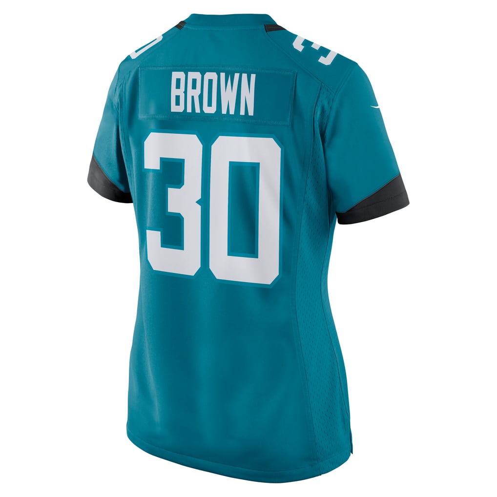 Women's Jacksonville Jaguars Montaric Brown Nike Teal Game Player Jersey - Image 4