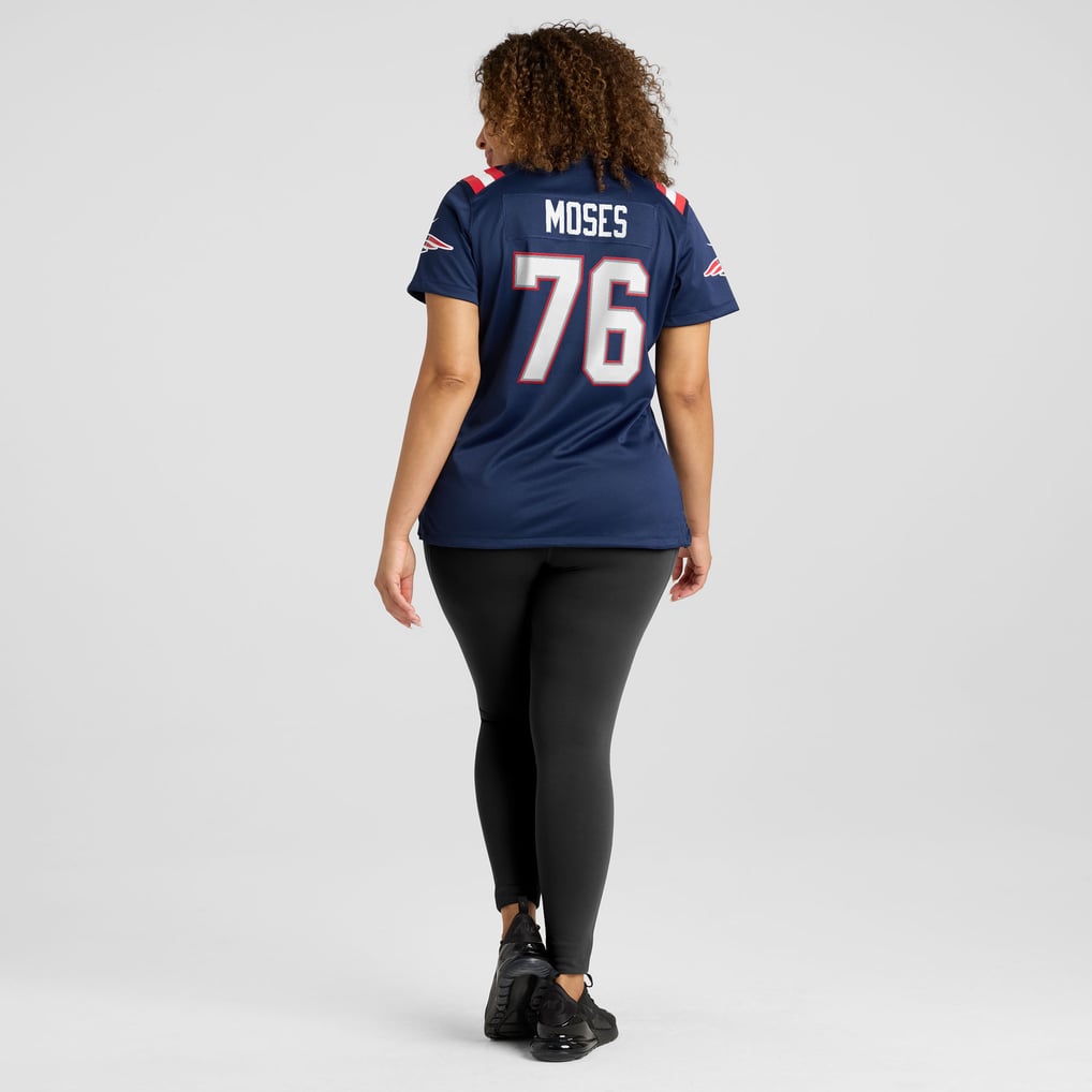 Women's New England Patriots Morgan Moses Nike  Navy Team Game Jersey - Image 8