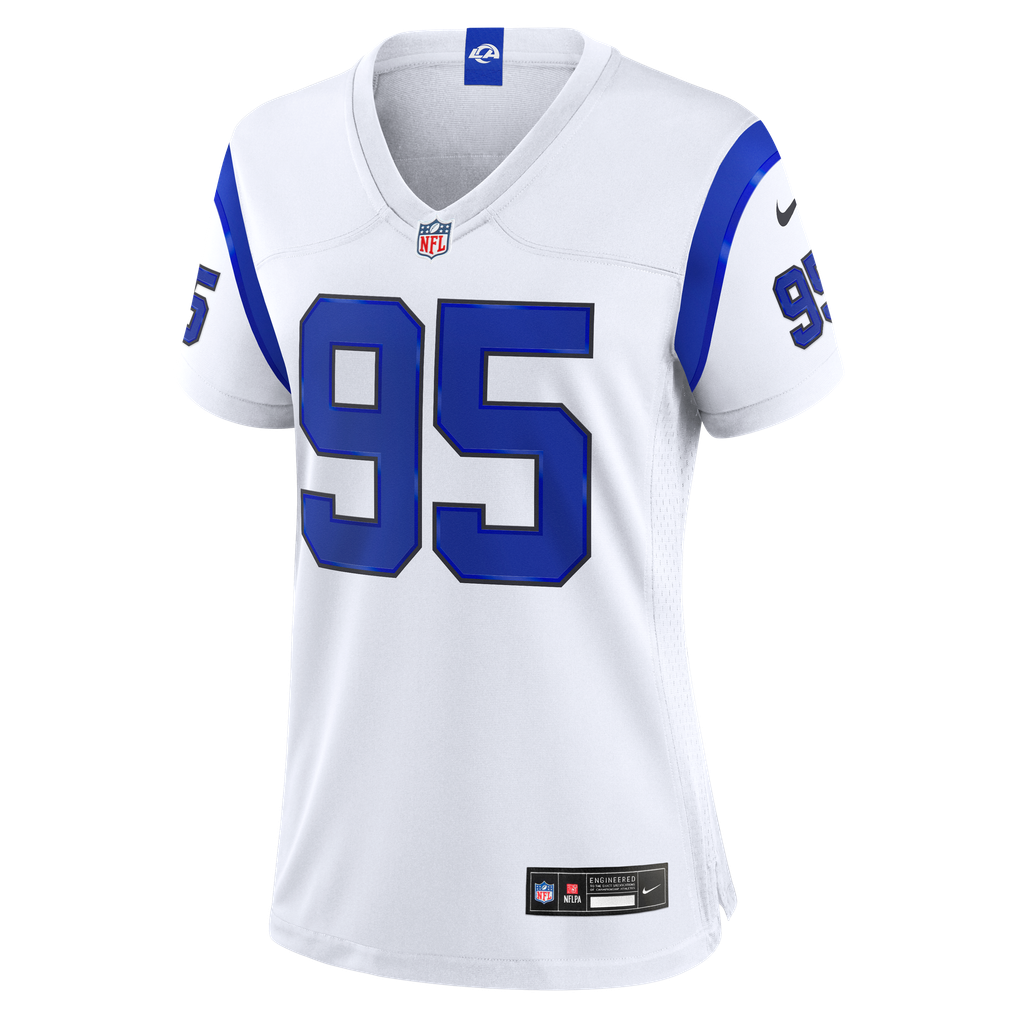Women's Los Angeles Rams Myles Garrett Nike Fearsome White Game Jersey - Image 3