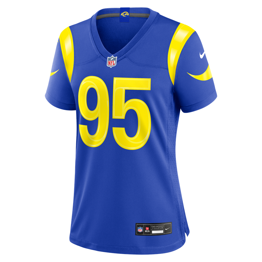 Women's Los Angeles Rams Myles Garrett Nike Royal Team Game Jersey - Image 3