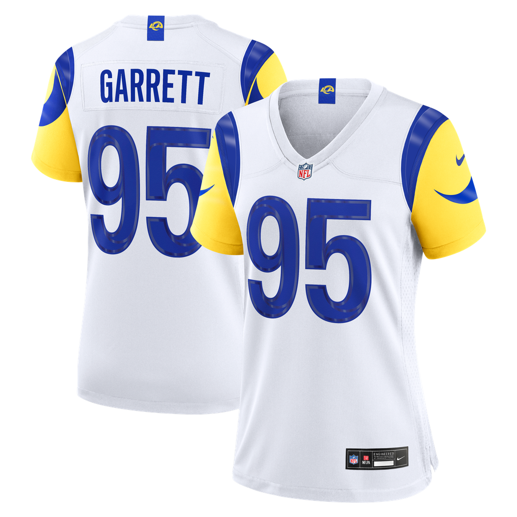 Women's Los Angeles Rams Myles Garrett Nike White Game Jersey - Image 2