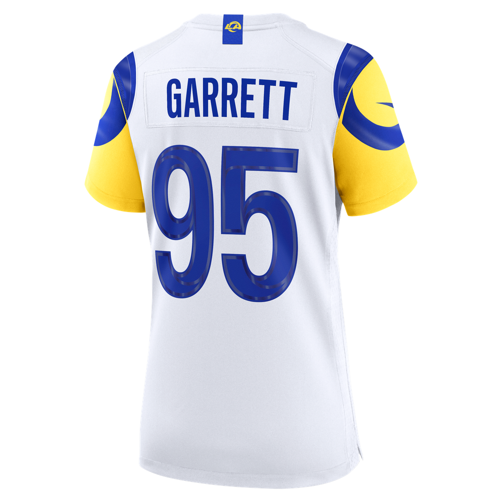 Women's Los Angeles Rams Myles Garrett Nike White Game Jersey - Image 4