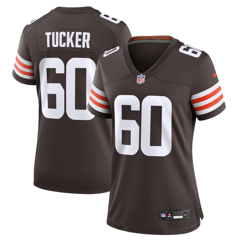 Women's Cleveland Browns Nadame Tucker Nike Brown Team Game Jersey - Image 1