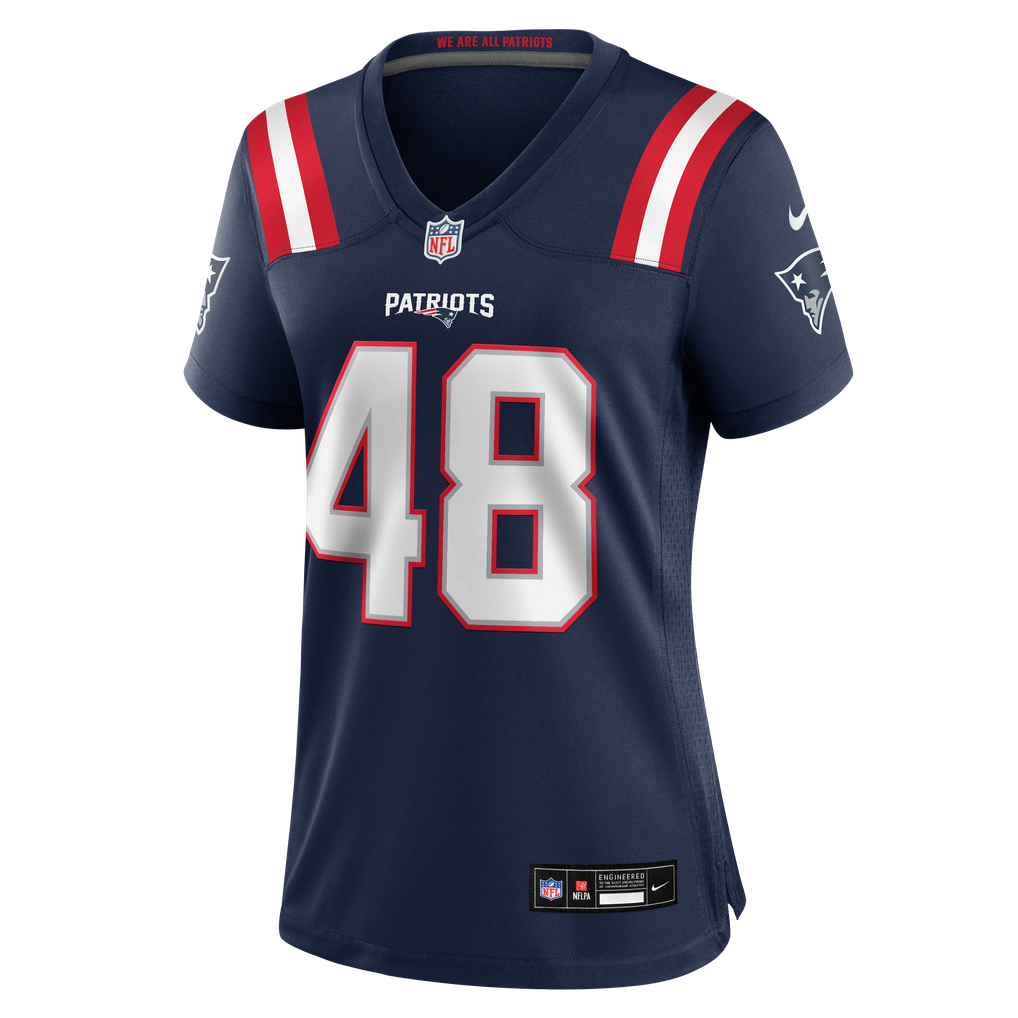 Women's New England Patriots Namdi Obiazor Nike Navy Team Game Jersey - Image 7