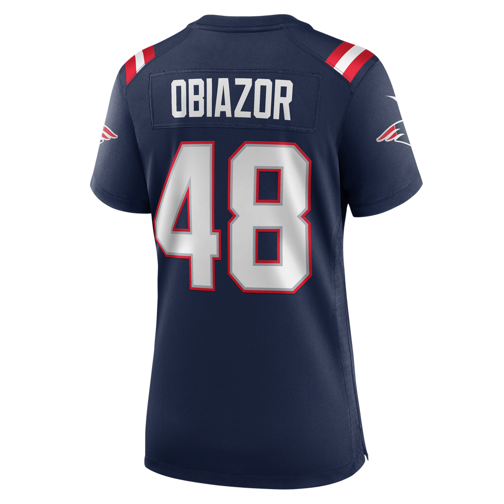 Women's New England Patriots Namdi Obiazor Nike Navy Team Game Jersey - Image 8