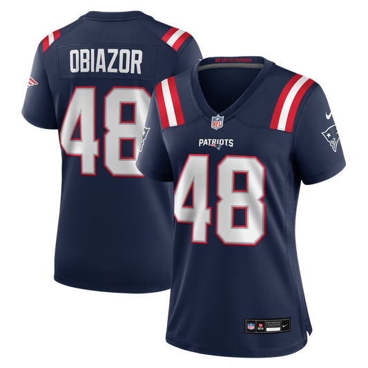 Women's New England Patriots Namdi Obiazor Nike Navy Team Game Jersey - Image 1