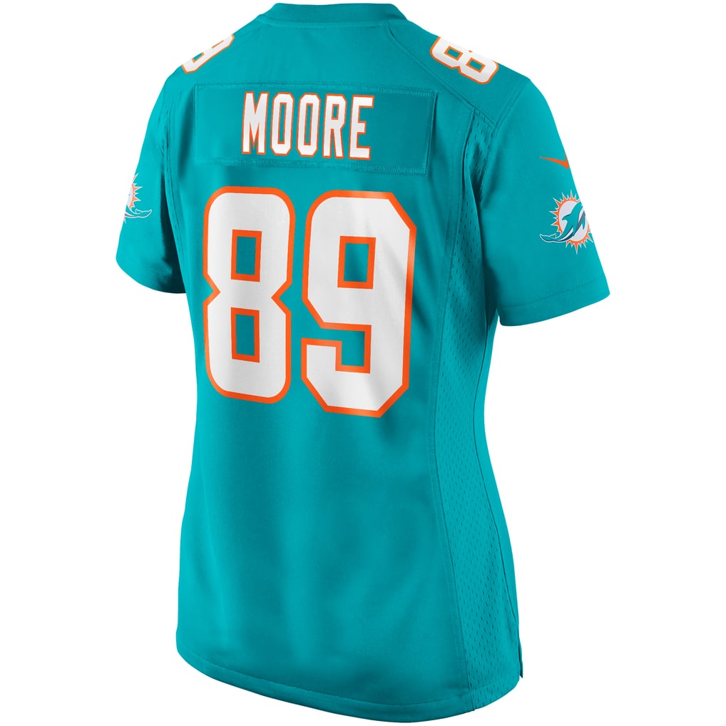 Women's Miami Dolphins Nat Moore Nike Aqua Game Retired Player Jersey - Image 4