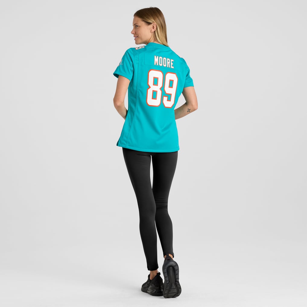Women's Miami Dolphins Nat Moore Nike Aqua Game Retired Player Jersey - Image 6