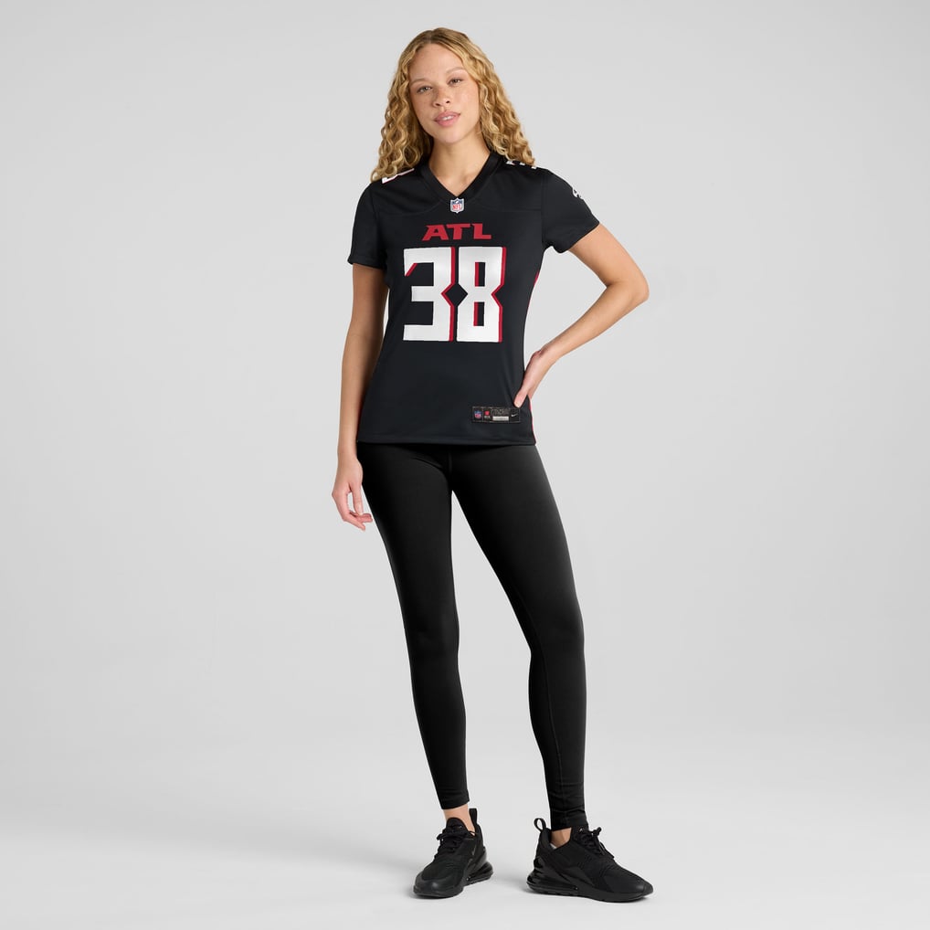 Women's Atlanta Falcons Nathan Carter Nike Black Team Game Jersey