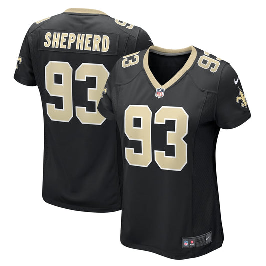 Women's New Orleans Saints Nathan Shepherd Nike Black Game Jersey - Image 1