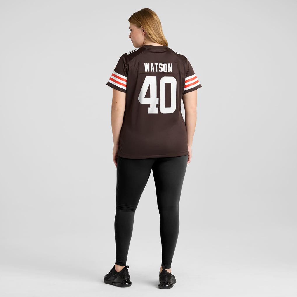 Women's Cleveland Browns Nathaniel Watson Nike Brown Game Jersey - Image 8