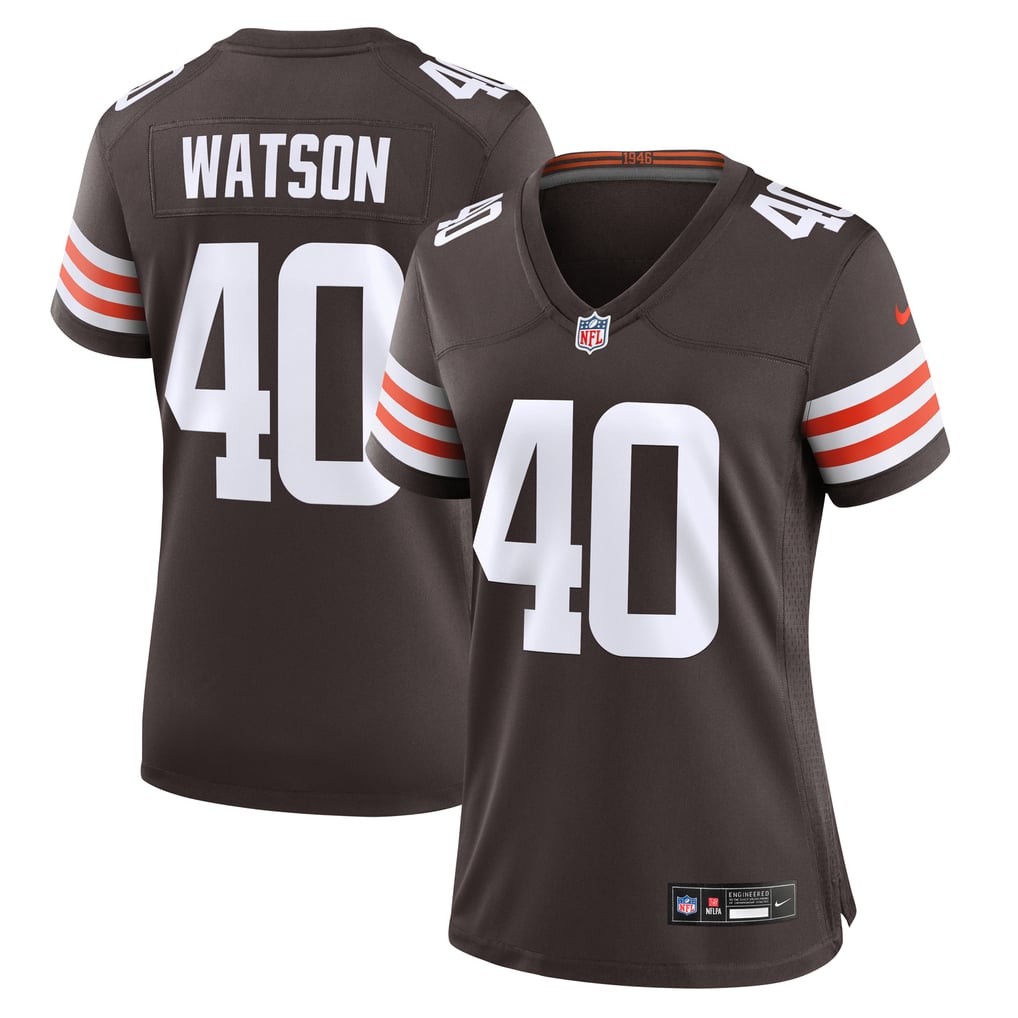 Women's Cleveland Browns Nathaniel Watson Nike Brown Game Jersey - Image 1