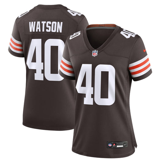 Women's Cleveland Browns Nathaniel Watson Nike Brown Game Jersey - Image 1
