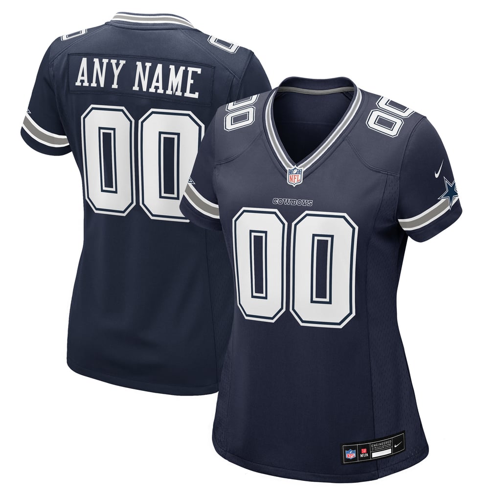 Women's Nike Navy Dallas Cowboys Custom Game Jersey - Image 1