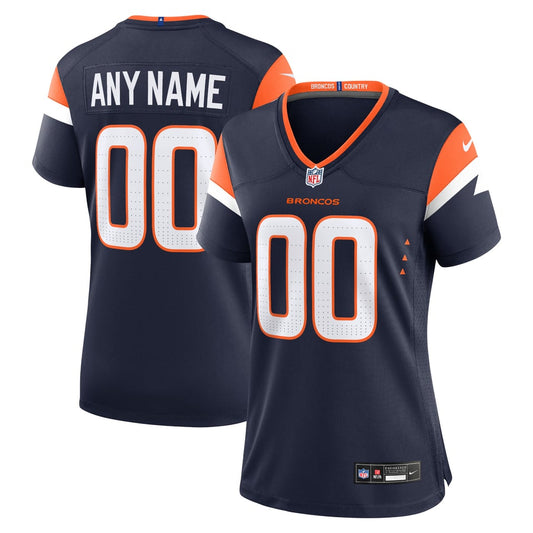 Women's Denver Broncos Nike Navy Alternate Custom Game Jersey - Image 1