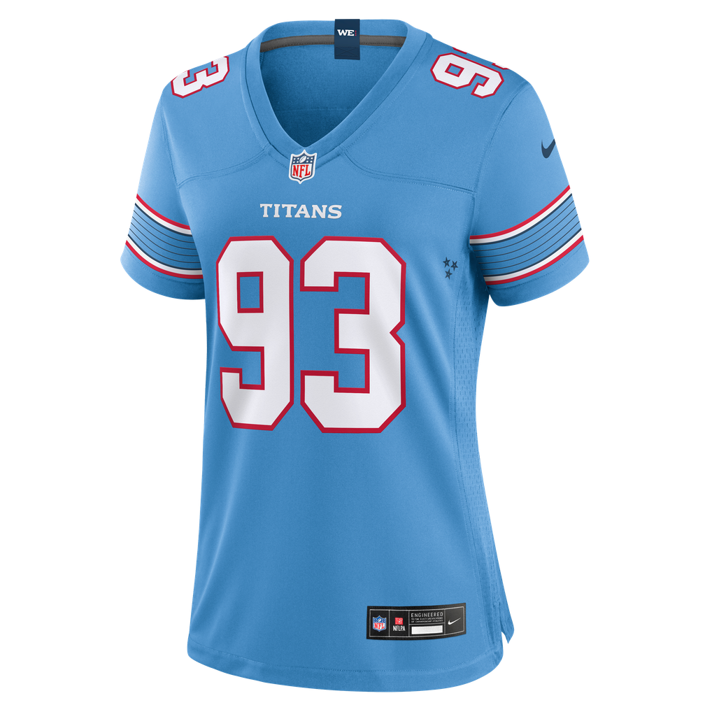 Women's Tennessee Titans Nazir Stackhouse Nike Light Blue Team Game Jersey - Image 3