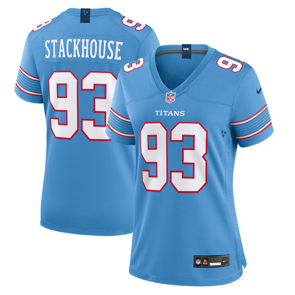 Women's Tennessee Titans Nazir Stackhouse Nike Light Blue Team Game Jersey - Image 1