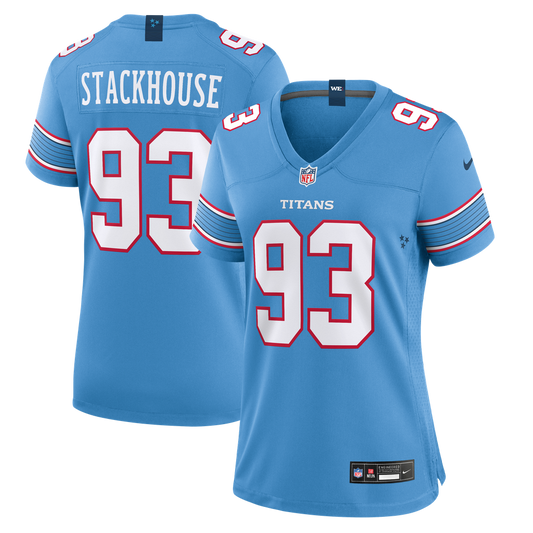 Women's Tennessee Titans Nazir Stackhouse Nike Light Blue Team Game Jersey - Image 1