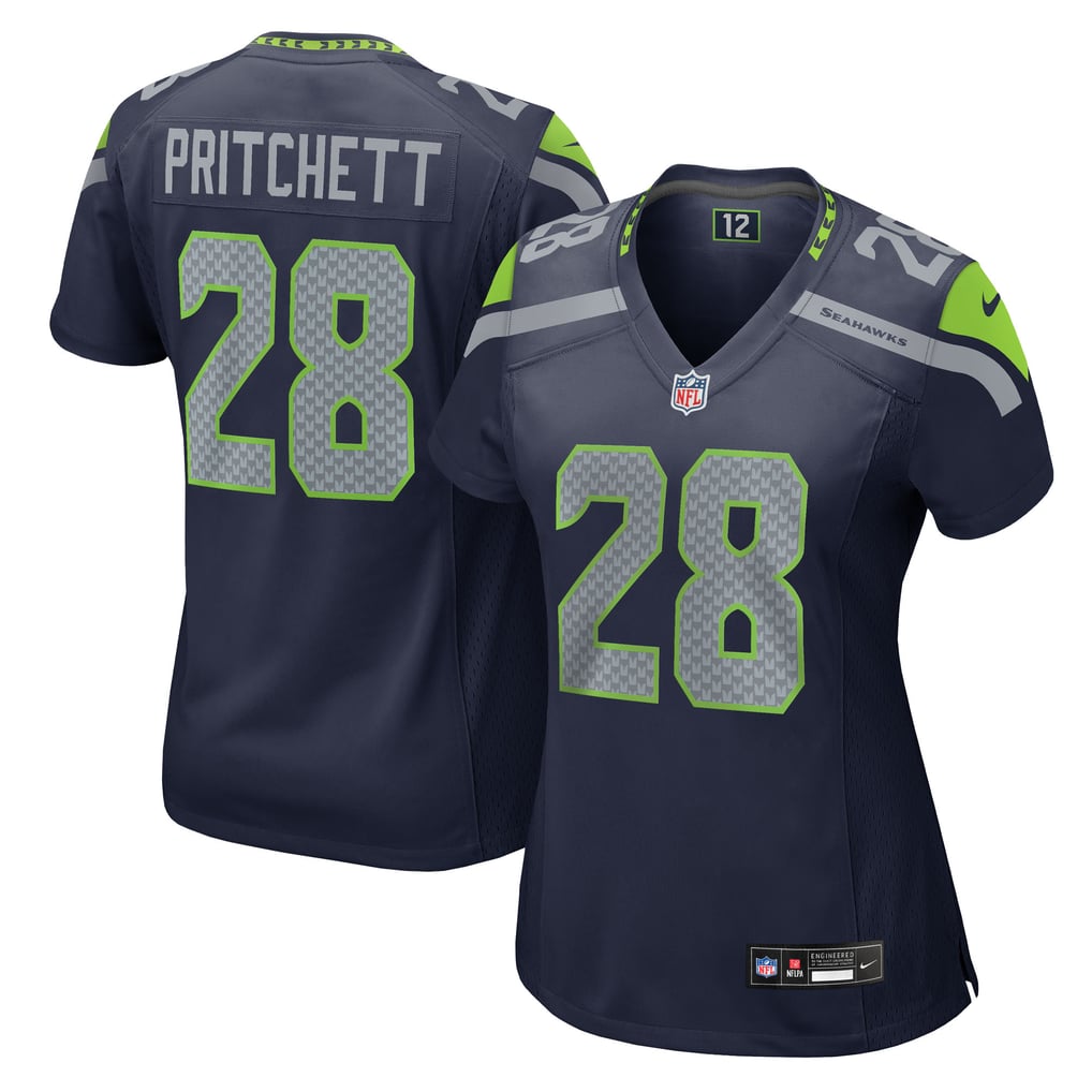 Women's Seattle Seahawks Nehemiah Pritchett Nike  College Navy Team Game Jersey - Image 1