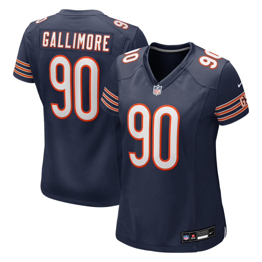 Women's Chicago Bears Neville Gallimore Nike Navy Team Game Jersey - Image 2