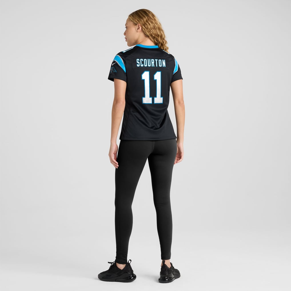 Women's Carolina Panthers Nic Scourton Nike Black Team Game Jersey - Image 6