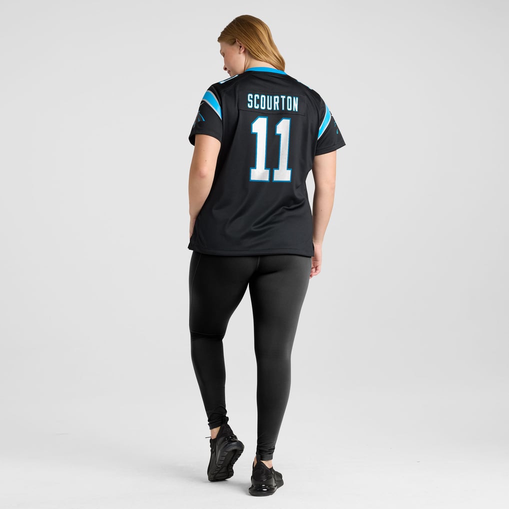 Women's Carolina Panthers Nic Scourton Nike Black Team Game Jersey - Image 8