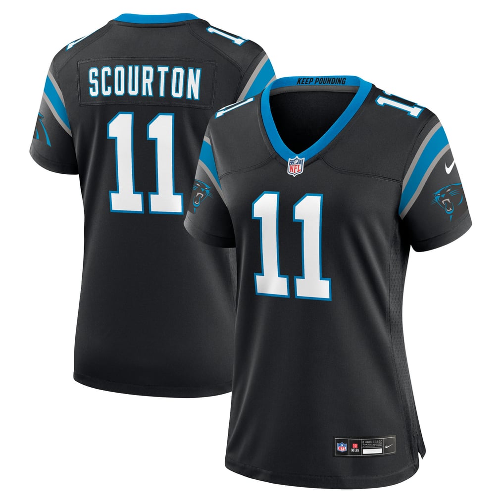 Women's Carolina Panthers Nic Scourton Nike Black Team Game Jersey - Image 1