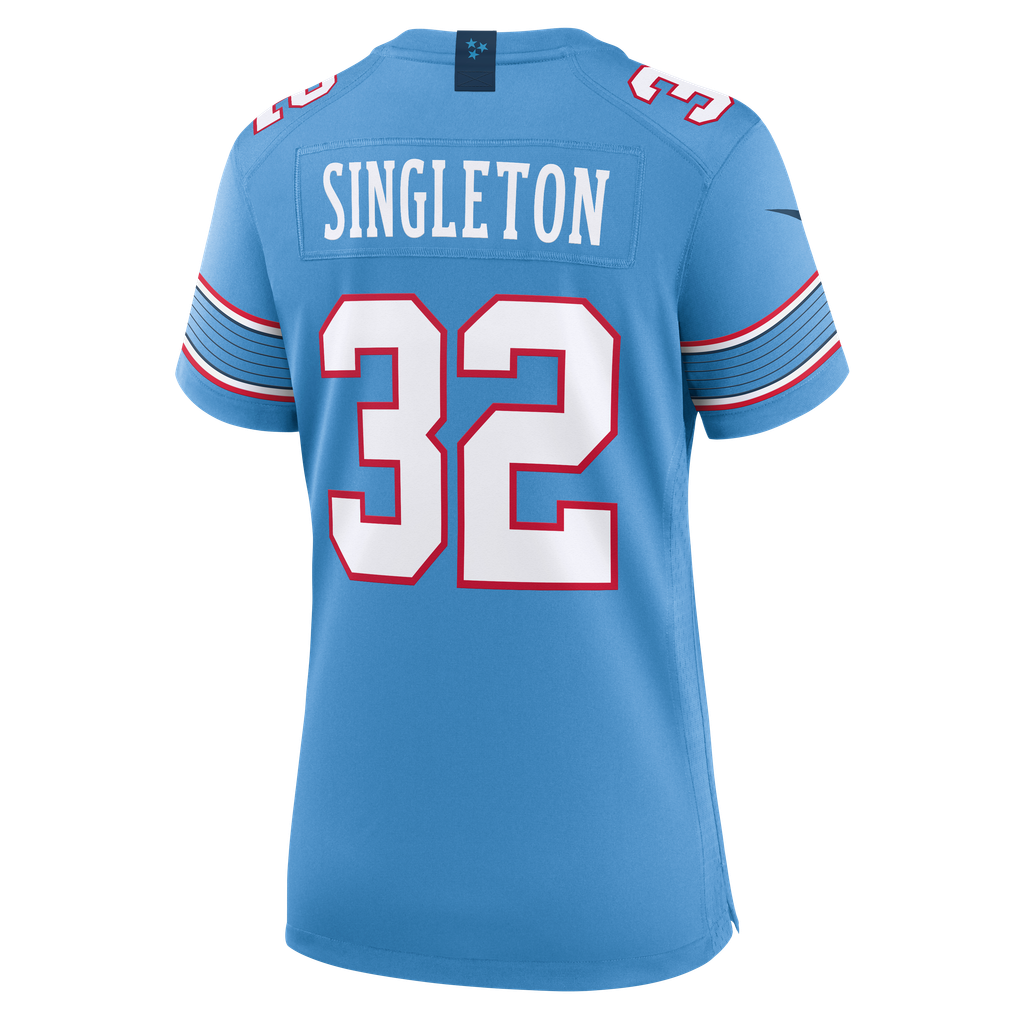Women's Tennessee Titans Nicholas Singleton Nike Light Blue Team Game Jersey - Image 4