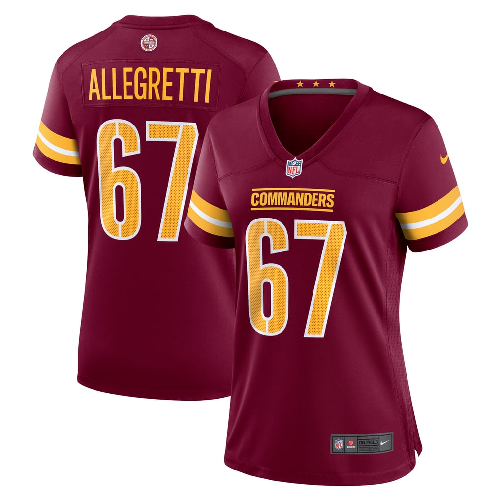 Women's Washington Commanders Nick Allegretti Nike  Burgundy  Game Jersey - Image 1