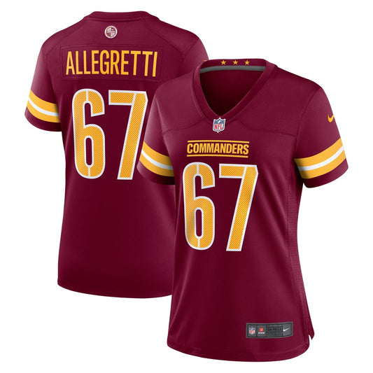 Women's Washington Commanders Nick Allegretti Nike  Burgundy  Game Jersey - Image 1