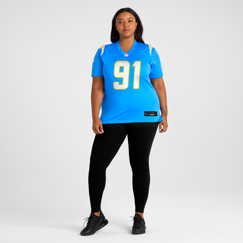 Women's Los Angeles Chargers Nick Barrett Nike  Powder Blue Team Game Jersey - Image 5