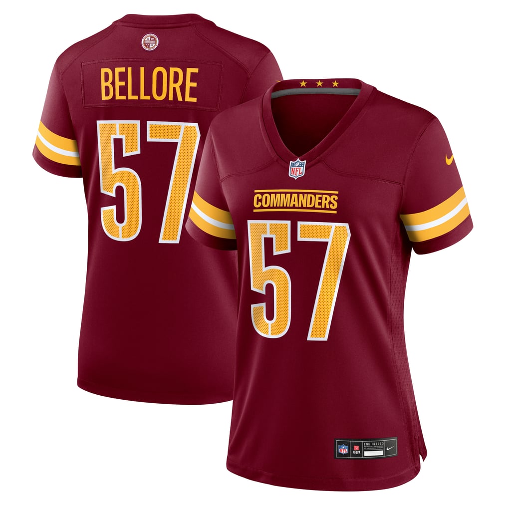 Women's Washington Commanders Nick Bellore Nike  Burgundy Team Game Jersey - Image 1