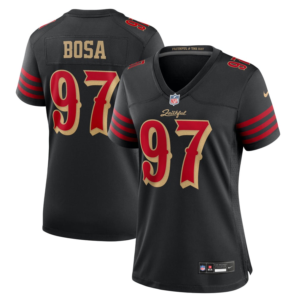 Women's San Francisco 49ers Nick Bosa Nike Black Rivalries Collection Game Jersey - Image 2