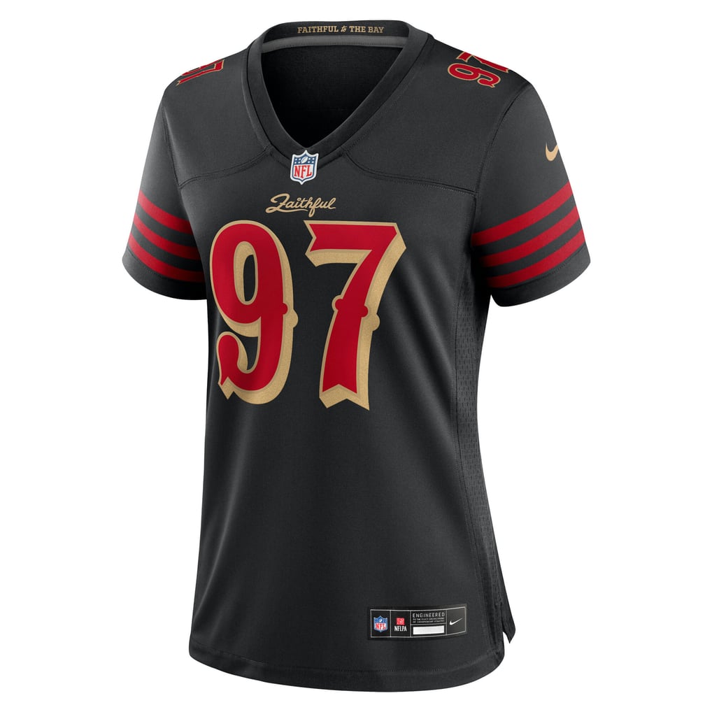 Women's San Francisco 49ers Nick Bosa Nike Black Rivalries Collection Game Jersey - Image 3